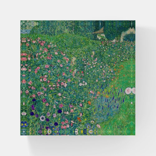 Gustav Klimt _ Italian Garden Landscape Paperweight