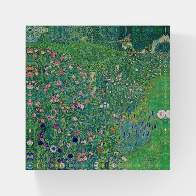 Gustav Klimt - Italian Garden Landscape Paperweight (Front)