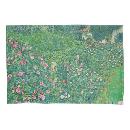 Gustav Klimt _ Italian Garden Landscape Pillow Case