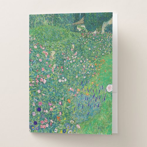 Gustav Klimt _ Italian Garden Landscape Pocket Folder