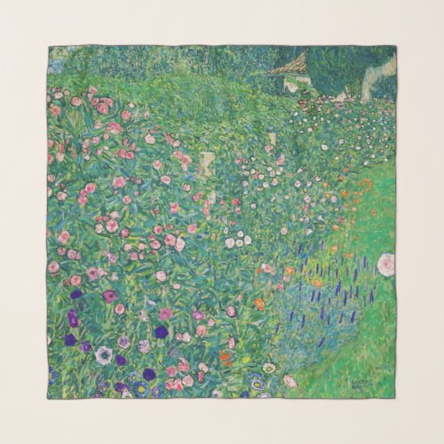 Gustav Klimt _ Italian Garden Landscape Scarf