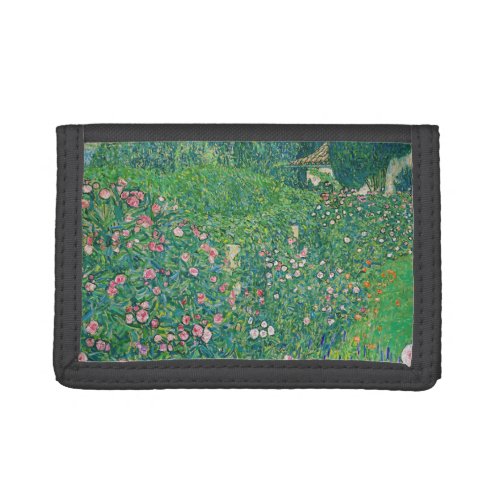 Gustav Klimt _ Italian Garden Landscape Trifold Wallet