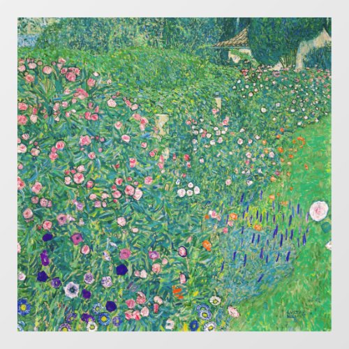 Gustav Klimt _ Italian Garden Landscape Window Cling
