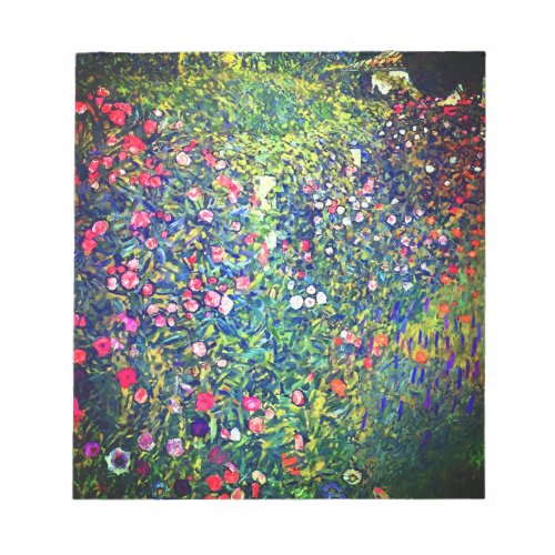 Gustav Klimt Italian Garden Notepad