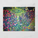Gustav Klimt Italian Garden Postcard<br><div class="desc">Postcard featuring Gustav Klimt’s oil painting Italian Garden Landscape (1913). A beautiful garden of colorful flowers: red,  white,  pink,  purple. A great gift for fans of Art Nouveau and Austrian art.</div>