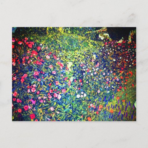 Gustav Klimt Italian Garden Postcard