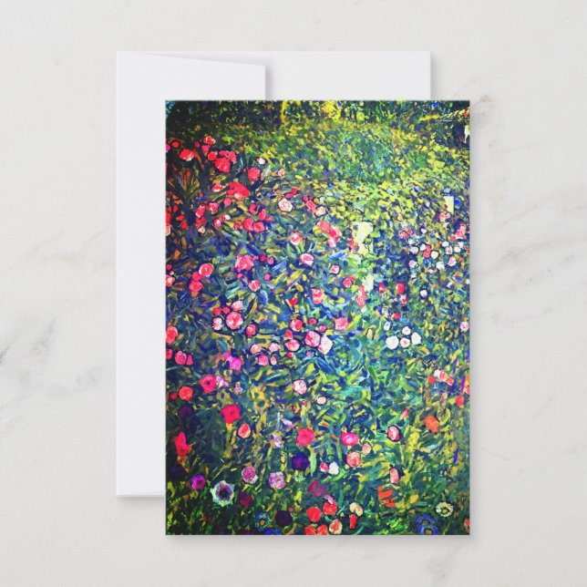 Gustav Klimt Italian Garden RSVP Card (Front)