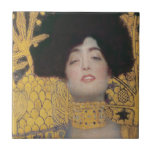 Gustav Klimt | Judith Tile<br><div class="desc">Judith by Gustav Klimt � Bridgeman Images</div>