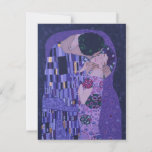 Gustav Klimt Kiss in Purple Postcard