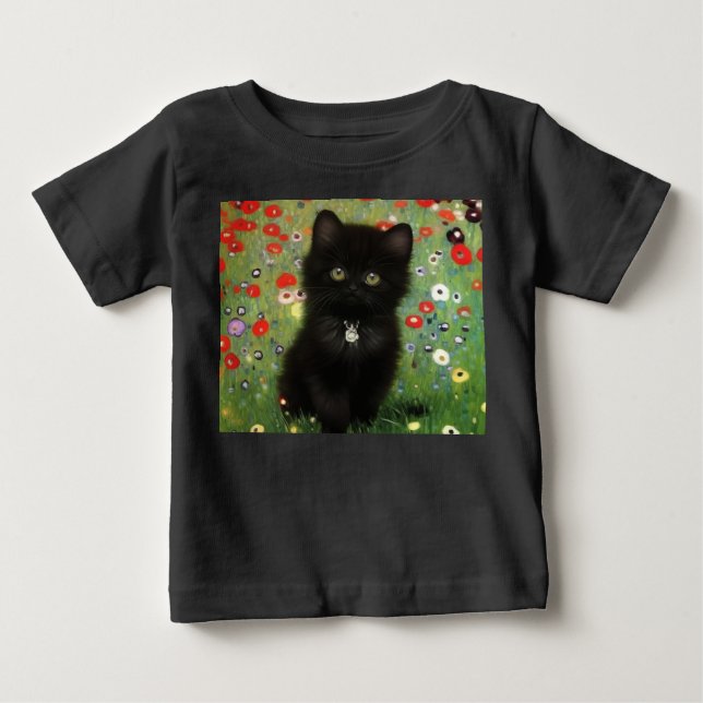 Gustav Klimt Kitten Baby T-Shirt (Front)