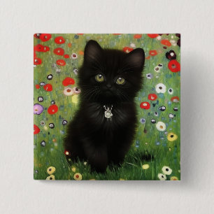 Gustav Klimt Kitten Button