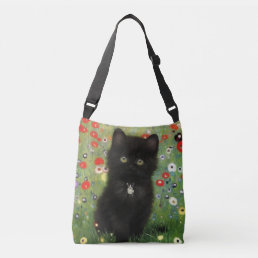 Gustav Klimt Kitten Crossbody Bag