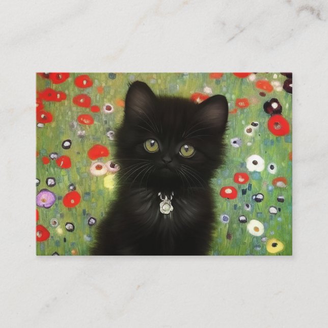Gustav Klimt Kitten Enclosure Card (Front)