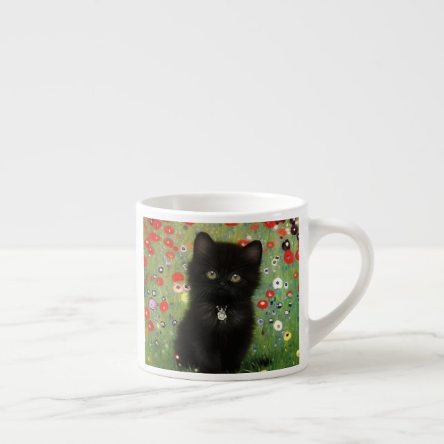 Gustav Klimt Kitten Espresso Cup (Right)