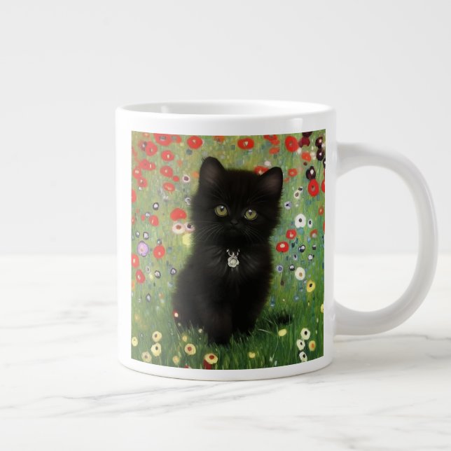 Gustav Klimt Kitten Giant Coffee Mug (Right)