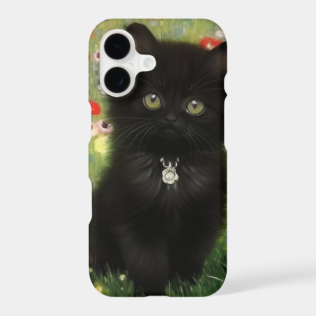 Gustav Klimt Kitten iPhone Case (Back)