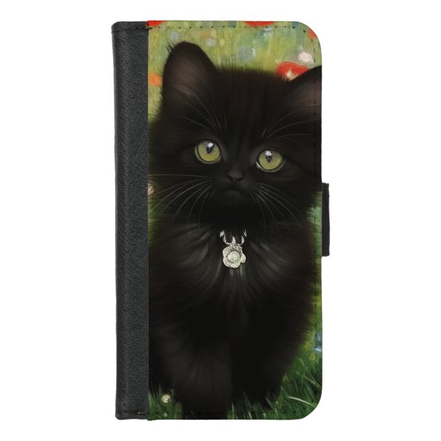 Gustav Klimt Kitten iPhone Wallet Case (Front)