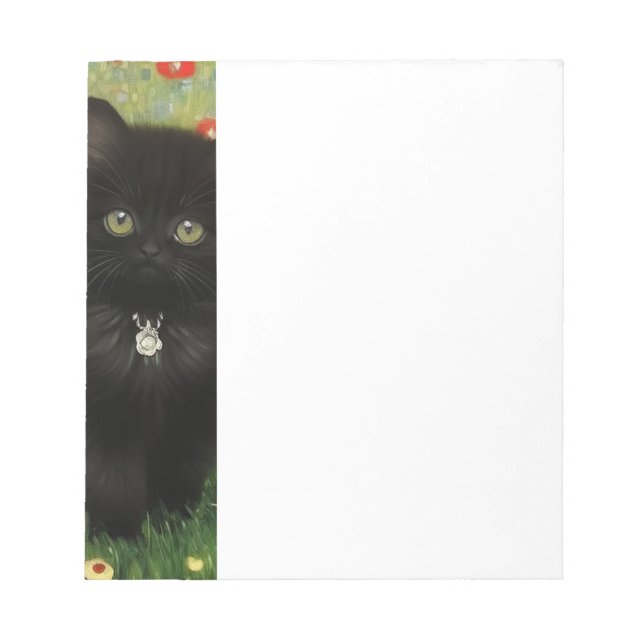 Gustav Klimt Kitten Notepad (Front)