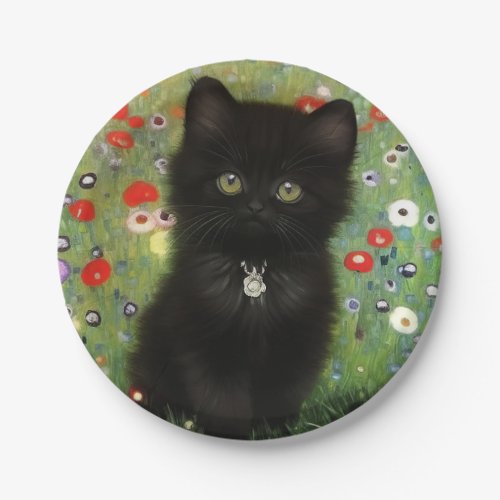 Gustav Klimt Kitten Paper Plates