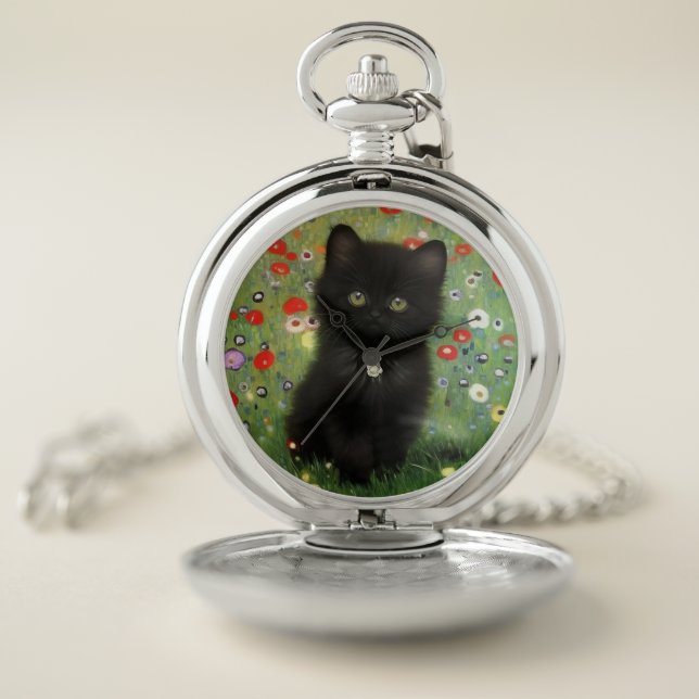 Gustav Klimt Kitten Pocket Watch (Inside)