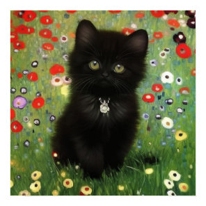 Gustav Klimt Kitten Poster