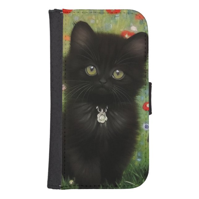 Gustav Klimt Kitten Samsung Galaxy Wallet Case (Front)