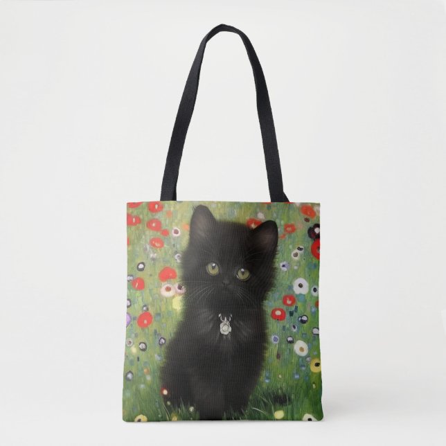 Gustav Klimt Kitten Tote Bag (Front)