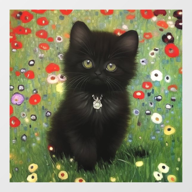 Gustav Klimt Kitten Window Cling (Sheet)