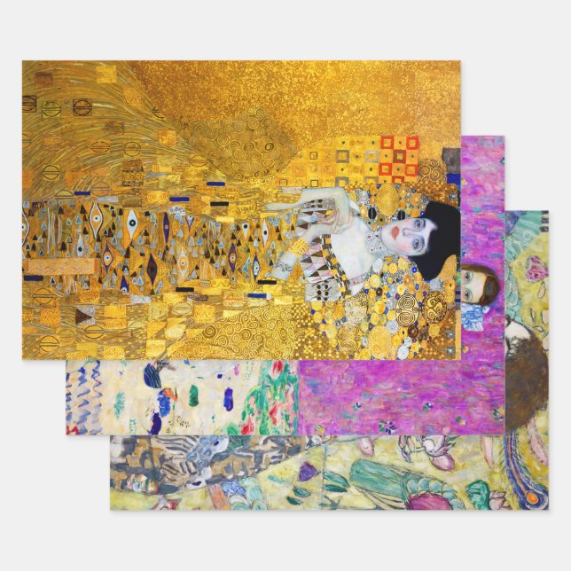 Gustav Klimt, Ladies Wrapping Paper Sheets (Set)