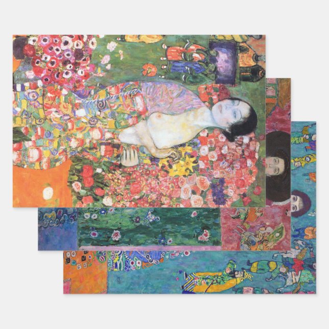 Gustav Klimt, Ladies Wrapping Paper Sheets (Set)