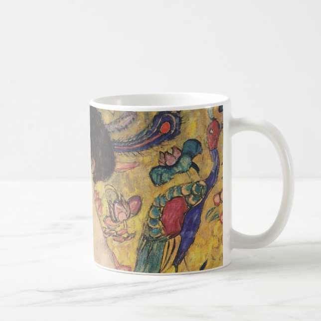 Gustav Klimt Lady with a Fan  Art Nouveau Coffee Mug (Right)