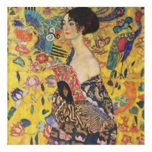 Gustav Klimt Lady With Fan Art Nouveau Painting