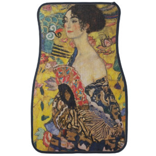 Gustav Klimt Lady With Fan Art Nouveau Painting Car Mat