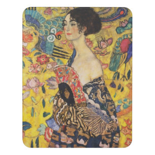 Gustav Klimt Lady With Fan Art Nouveau Painting Door Sign