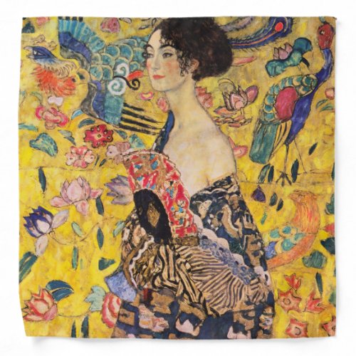 Gustav Klimt _ Lady with Fan Bandana
