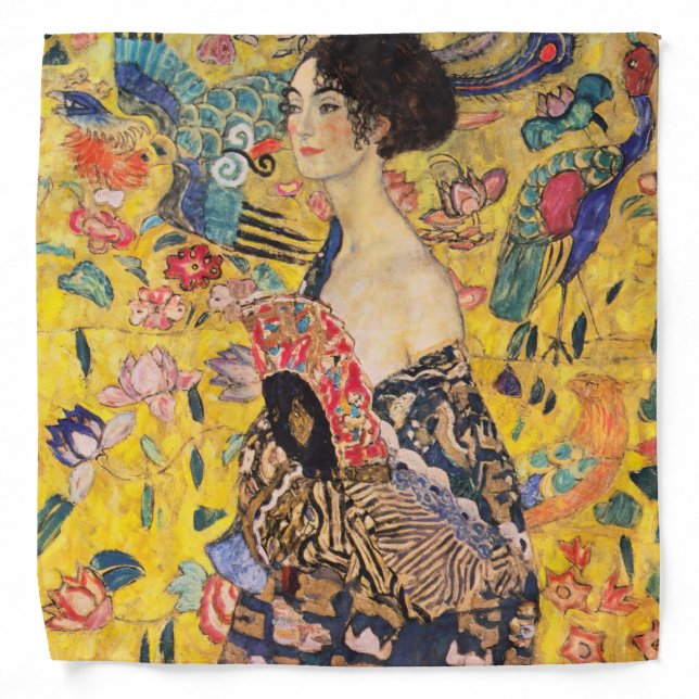 Gustav Klimt - Lady with Fan Bandana (Front)