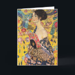 Gustav Klimt - Lady with Fan Card<br><div class="desc">Lady with Fan - Gustav Klimt,  Oil on Canvas,  1917-1918</div>