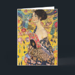 Gustav Klimt - Lady with Fan Card<br><div class="desc">Lady with Fan - Gustav Klimt,  Oil on Canvas,  1917-1918</div>