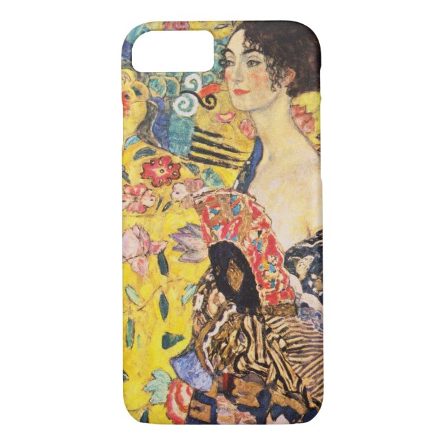 Gustav Klimt Lady With Fan Case-Mate iPhone Case (Back)