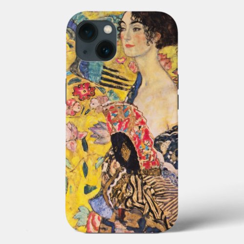 Gustav Klimt _ Lady with Fan iPhone 13 Case