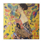 Gustav Klimt Lady With Fan Ceramic Tile<br><div class="desc">Gustav Klimt Lady With Fan</div>