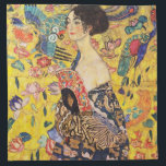 Gustav Klimt Lady With Fan Cloth Napkin<br><div class="desc">Gustav Klimt Lady With Fan</div>