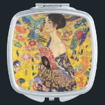 Gustav Klimt - Lady with Fan Compact Mirror<br><div class="desc">Lady with Fan - Gustav Klimt,  Oil on Canvas,  1917-1918</div>