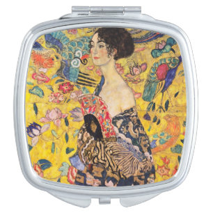 Gustav Klimt - Lady with Fan Compact Mirror