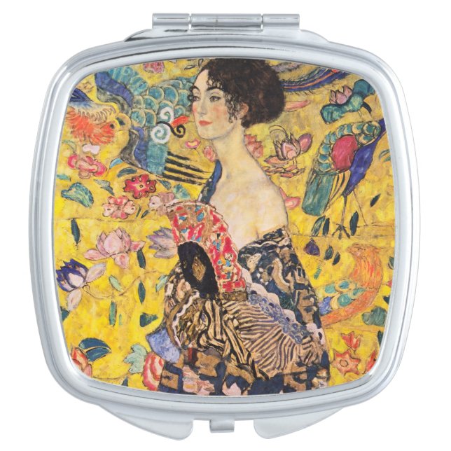 Gustav Klimt - Lady with Fan Compact Mirror (Front)
