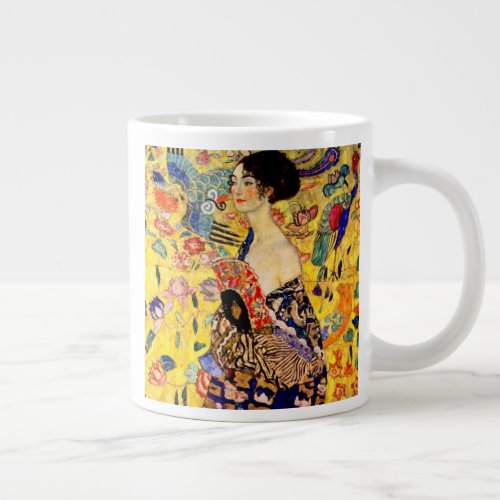 Gustav Klimt Lady with Fan Giant Coffee Mug