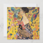 Gustav Klimt - Lady with Fan Invitation<br><div class="desc">Lady with Fan - Gustav Klimt,  Oil on Canvas,  1917-1918</div>