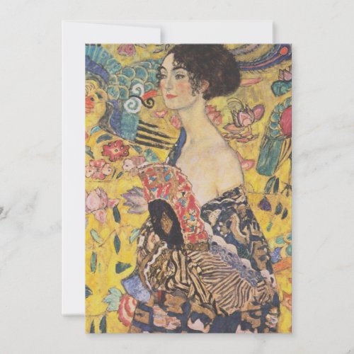 Gustav Klimt Lady With Fan Invitations