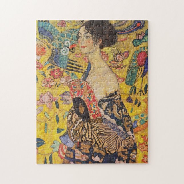 Gustav Klimt - Lady With Fan Jigsaw Puzzle (Vertical)