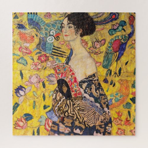 Gustav Klimt _ Lady with Fan Jigsaw Puzzle